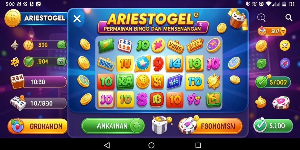 Tampilan menarik dari gameplay Bingo ARIESTOGEL.