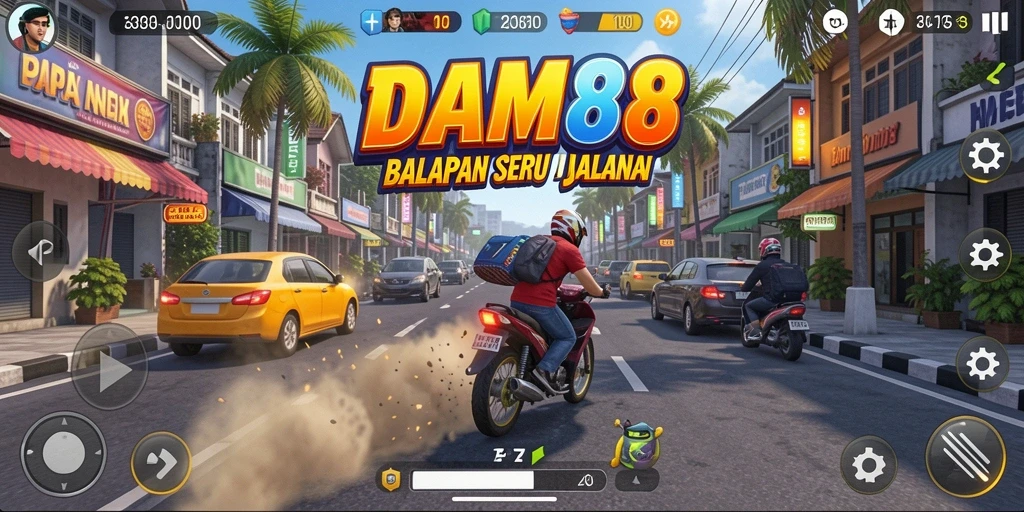 Gameplay Racing yang mendebarkan dan penuh aksi.