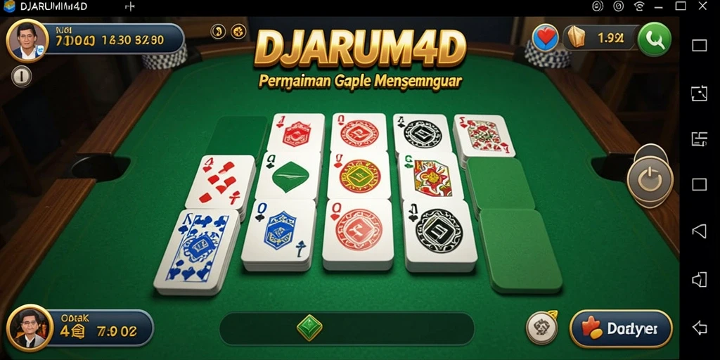 Screenshot gameplay Gaple DJARUM4D yang seru dan menyenangkan.