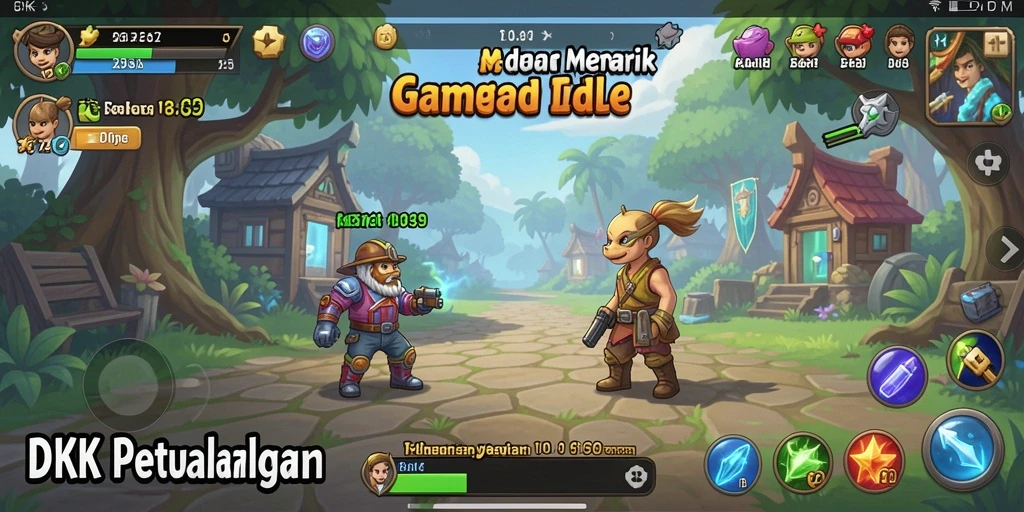 Tampilan gameplay DKK yang mendebarkan dengan elemen Idle.