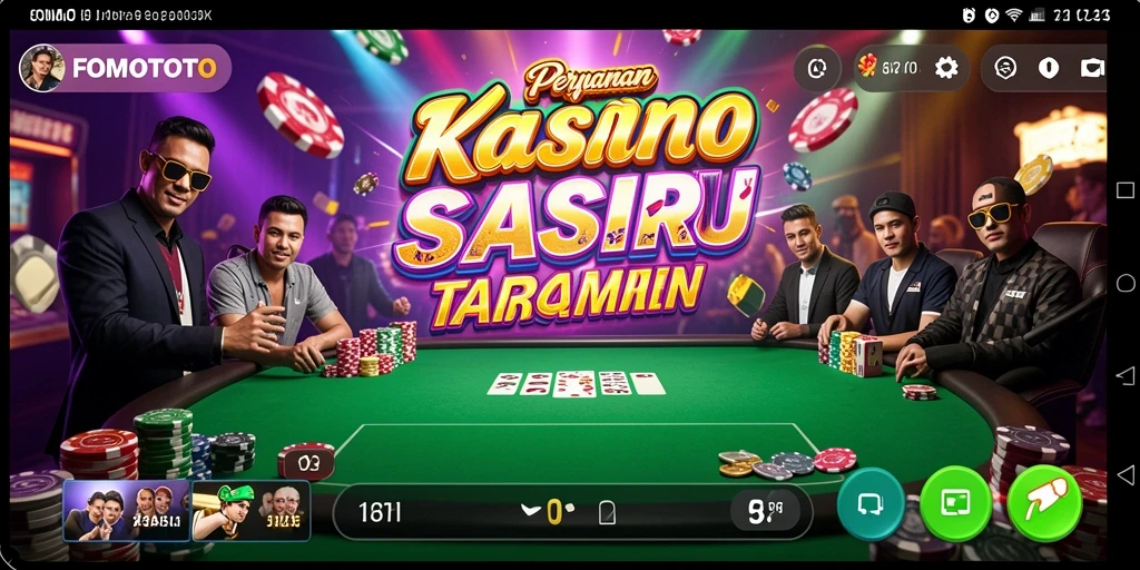 Tampilan bermain dalam FOMOTOTO dengan grafis yang menarik.