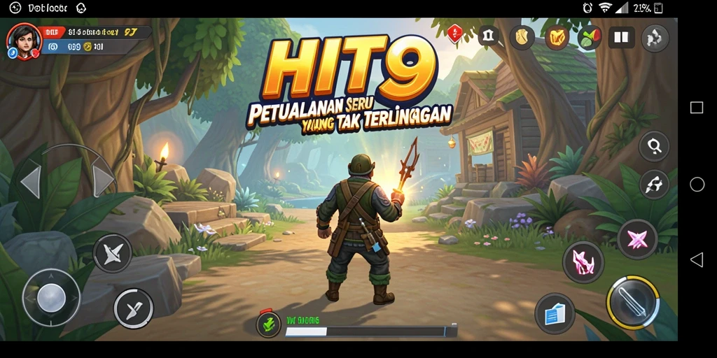 Screenshot gameplay HIT9 menampilkan aksi petualangan yang mendebarkan.