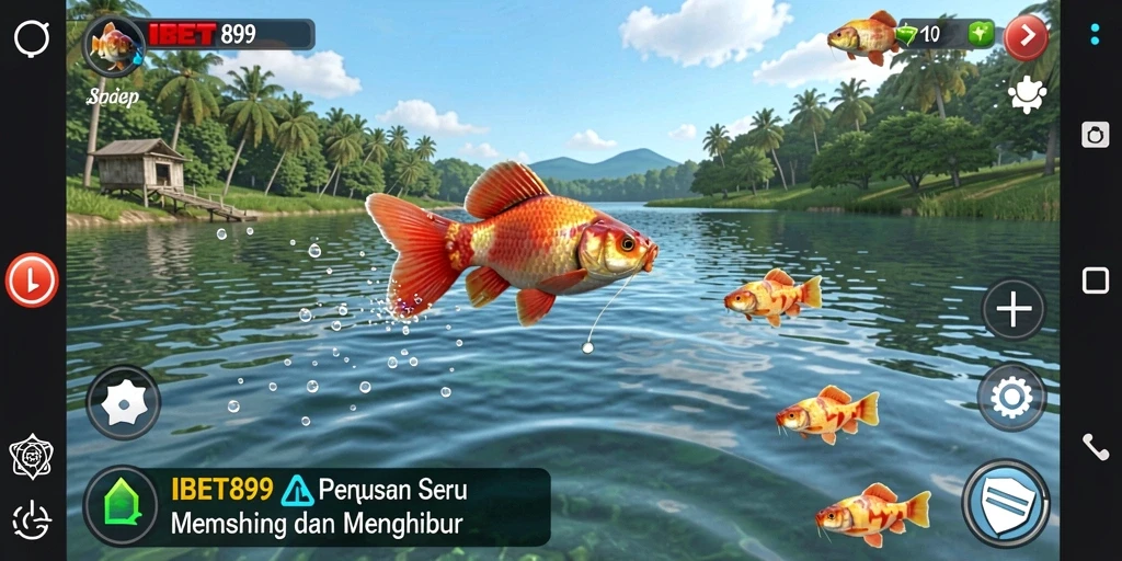 Gameplay IBET899 dengan grafik memukau saat memancing.