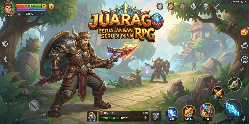 Tangkapan layar JUARAGO menunjukkan pertarungan RPG yang mendebarkan.