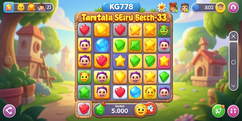 Tampilan seru gameplay KG778 dengan tantangan Match-3.