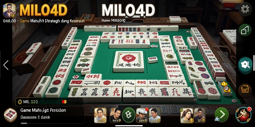 Tampilan gameplay menarik dari MILO4D, menunjukkan strategi Mahjong.