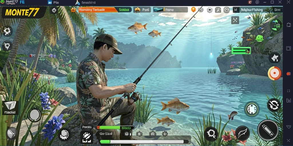 Tangkapan ikan besar dalam gameplay yang seru di MONTE77.