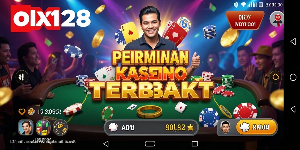 Tangkapan layar OLX128 menampilkan pengalaman permainan Kasino yang mendebarkan.
