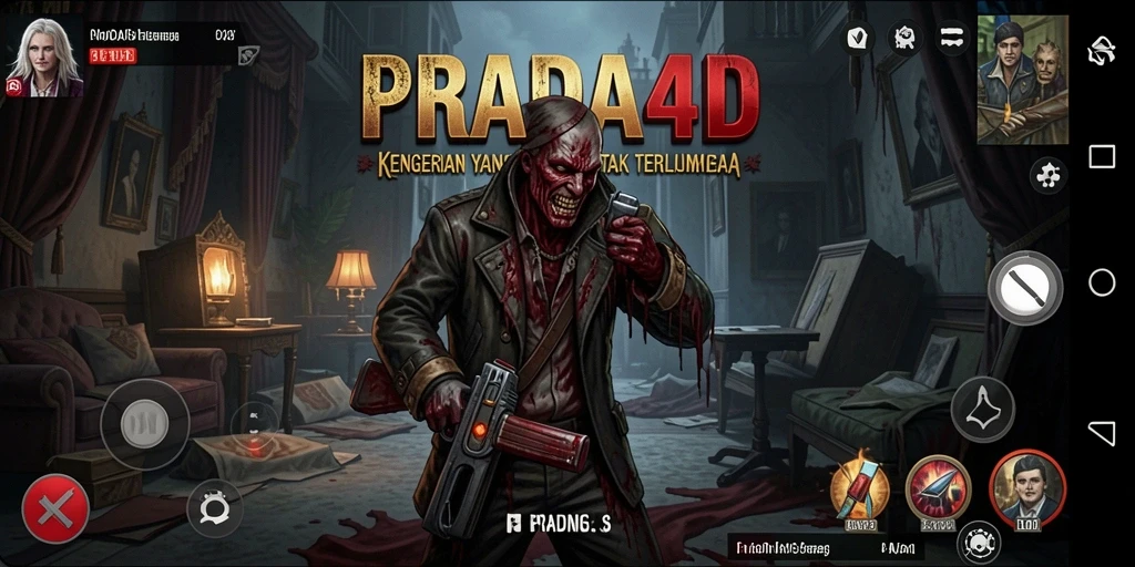 Gameplay menegangkan PRADA4D yang penuh dengan kengerian.