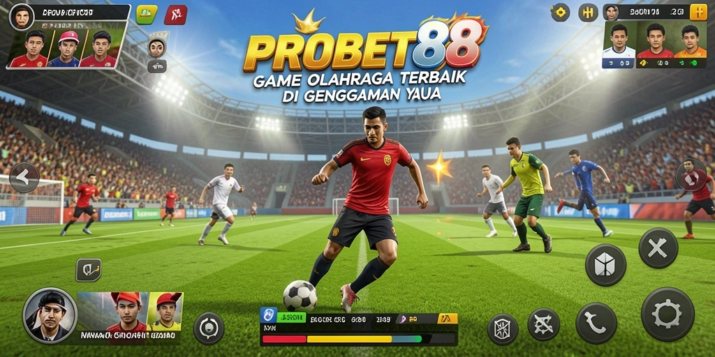 Tangkapan layar menampilkan aksi mendebarkan dalam permainan olahraga PROBET88.