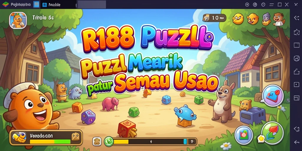 Tampilan seru dari gameplay Puzzle di RI188 yang menantang.