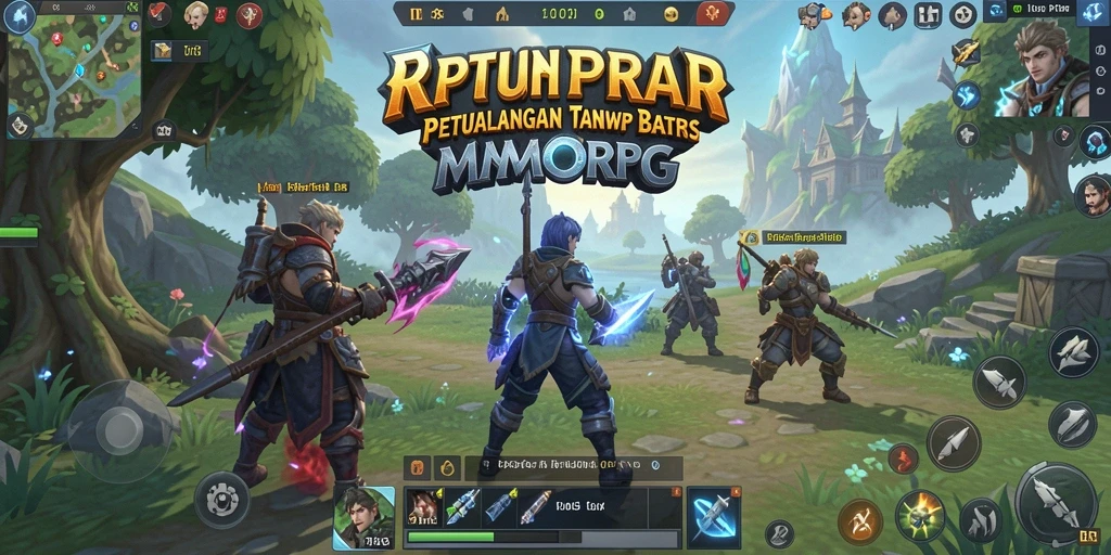 Screenshot gameplay RPRPRP menampilkan aksi seru dalam dunia MMORPG.