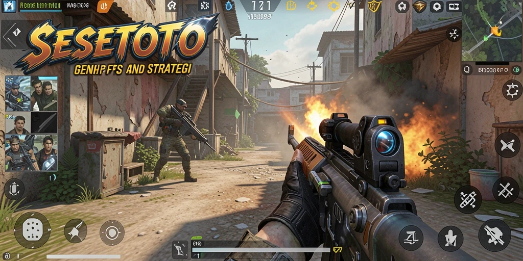 Tangkapan layar gameplay SESETOTO yang menegangkan dan penuh aksi FPS.